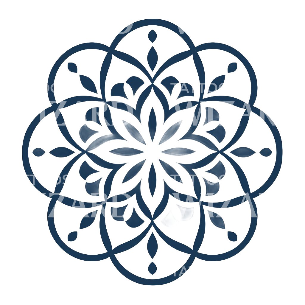 Simplified Mandala Tattoo Design