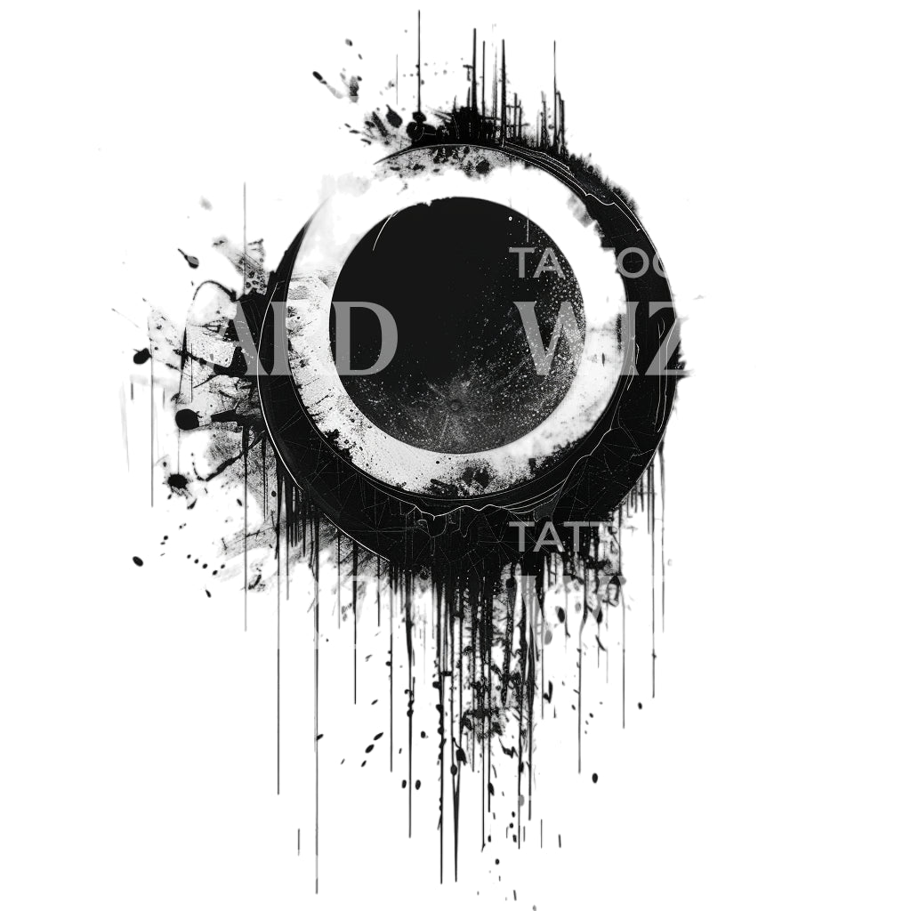 Mesmerizing Solar Eclipse Tattoo Design