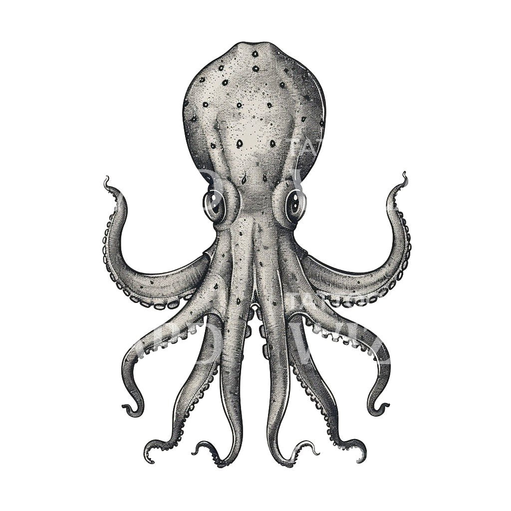 Scientific Illustration Octopus Tattoo Design