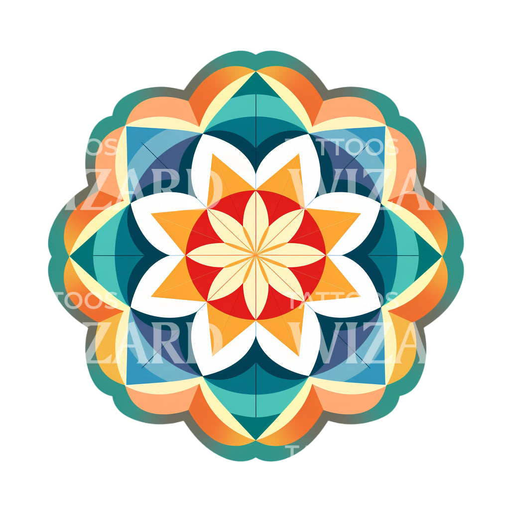 Geometric Mandala Tattoo Design