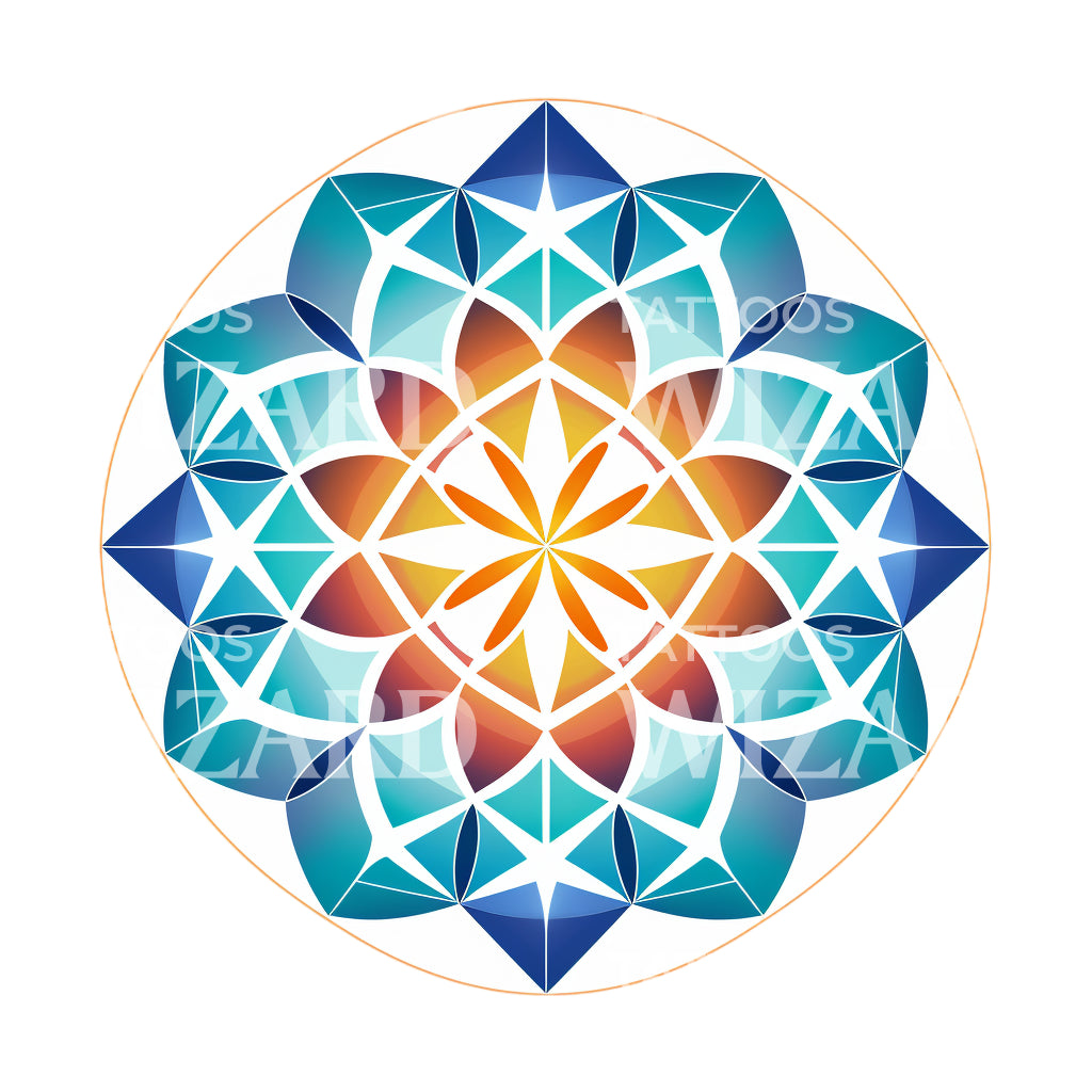 Geometric Mandala Tattoo Design