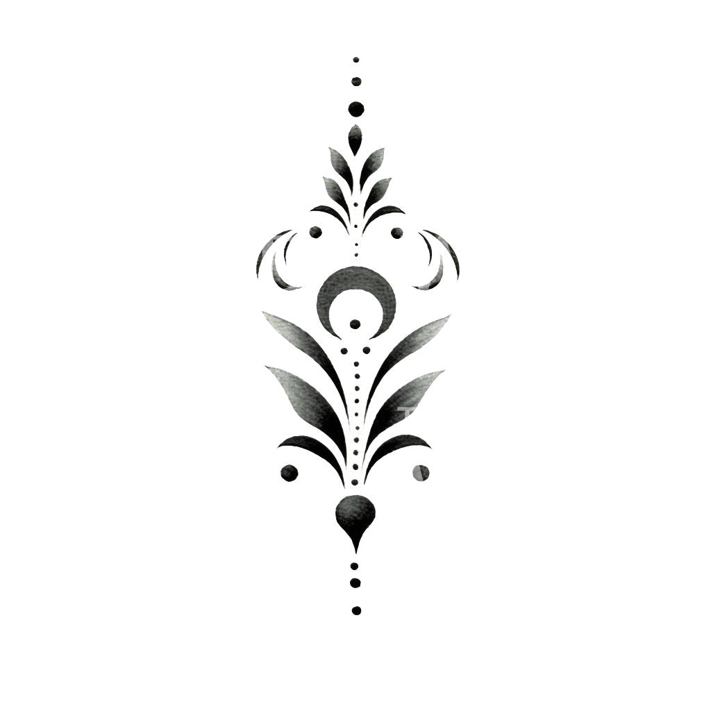 Minimalist Traditional Pattern Tattoo Design
