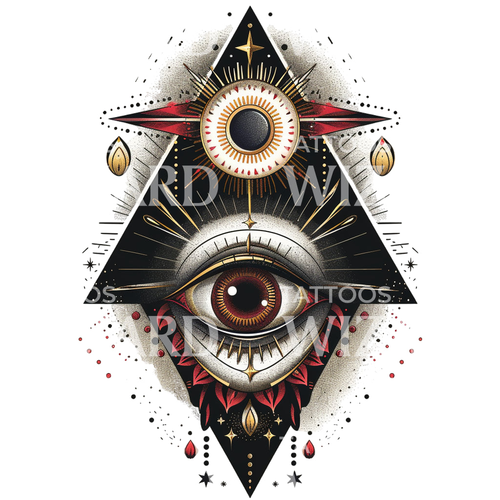 Illuminati Inspired Old School Tattoo Design