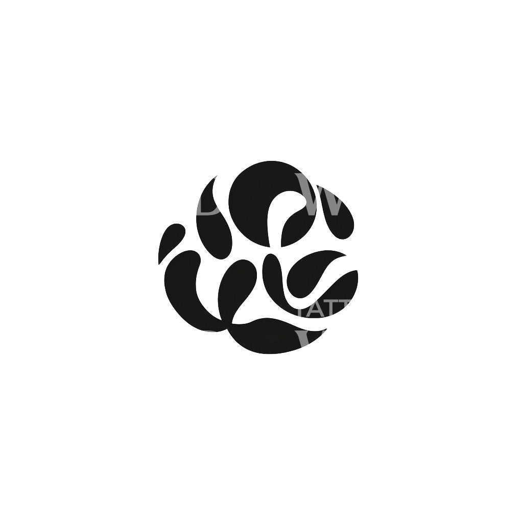 Flowy Abstract Shapes Tattoo Design
