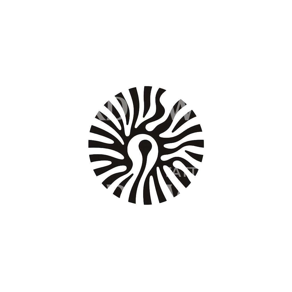 Abstract Primitive Shape Tattoo Design