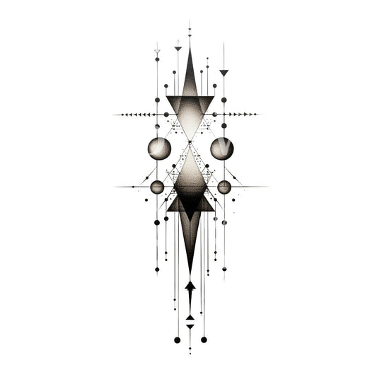 Triangle Minimalist Dotwork Tattoo Design