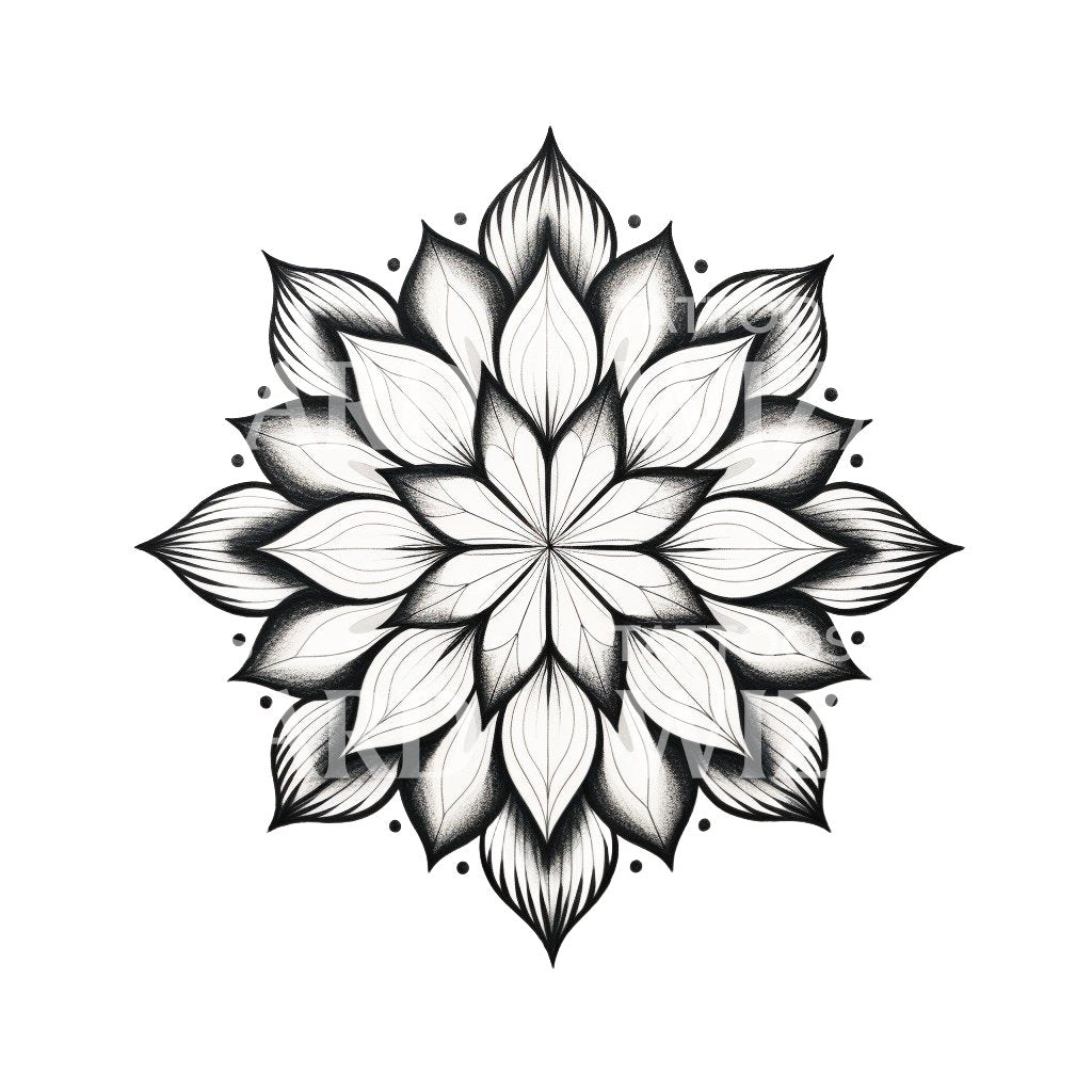 Blackwork Mandala Tattoo Design