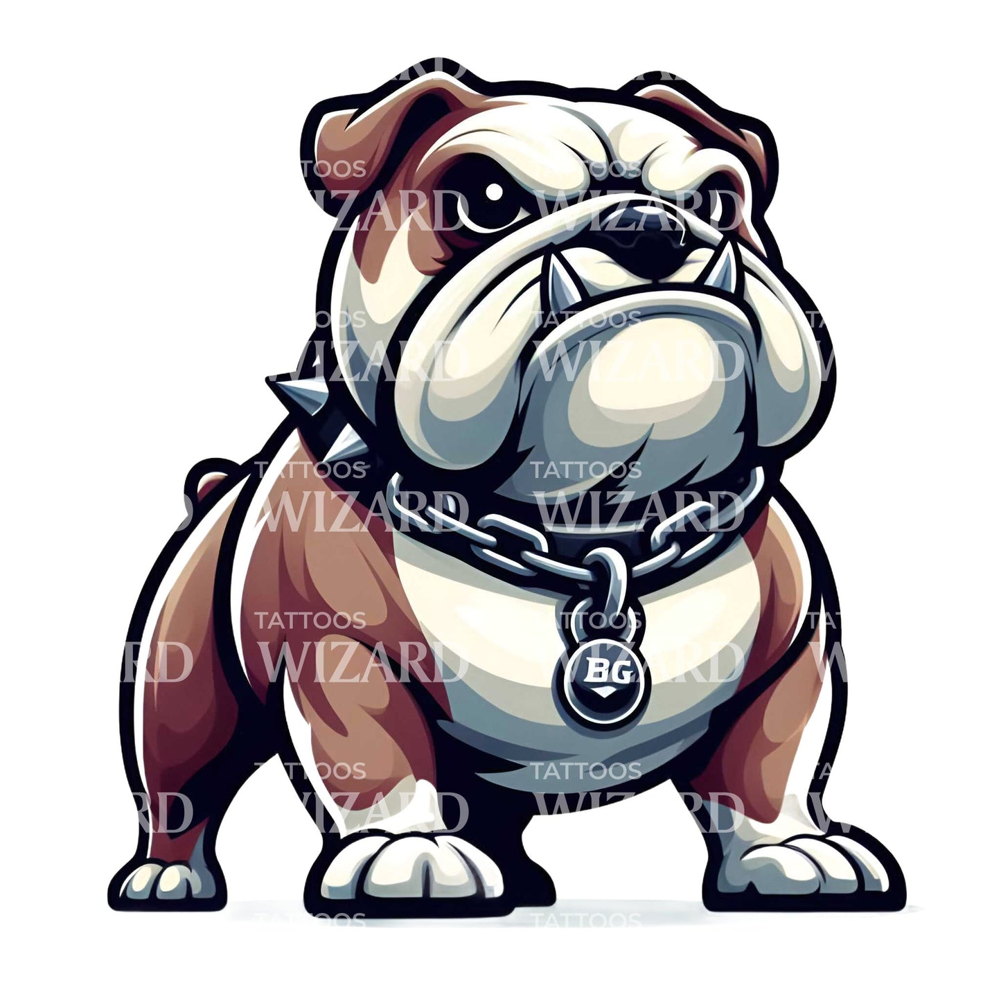 Chad Bully Bulldog Tattoo Design