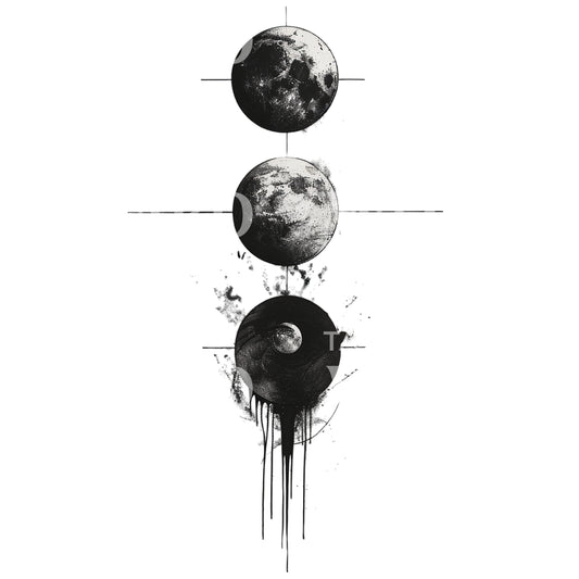 Three Body Problem Inspired Tattoo Design