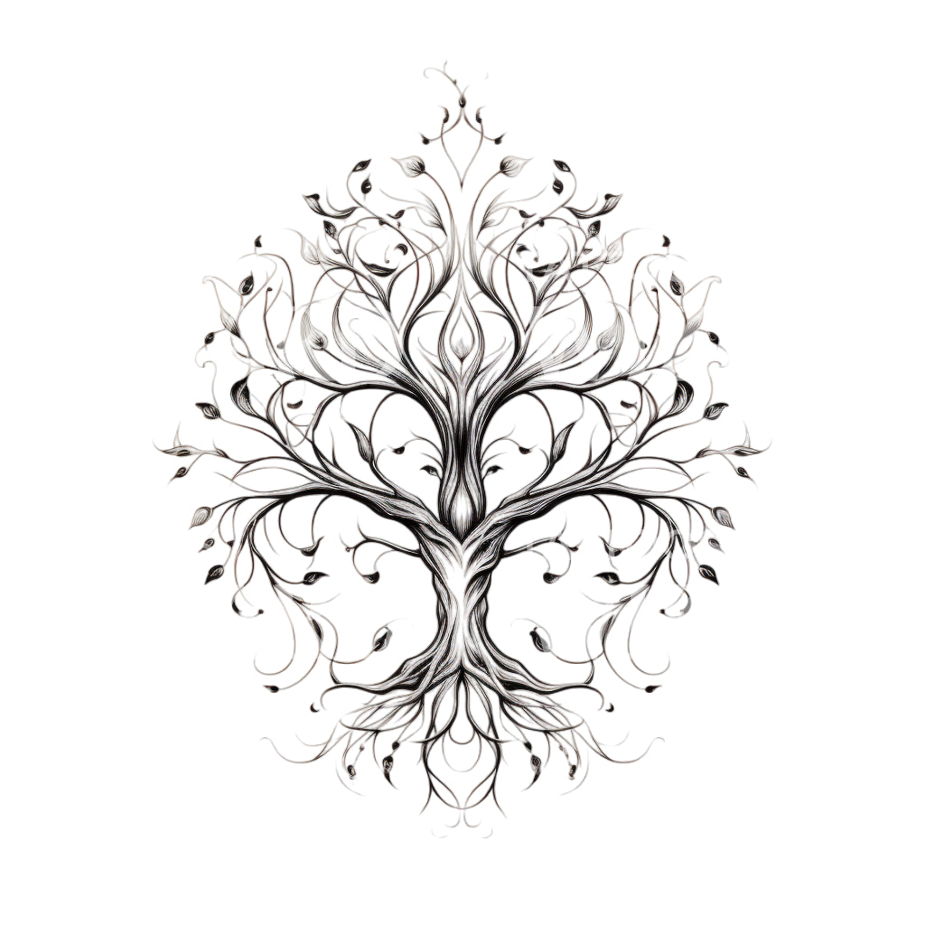 Fineline Tree of Life Tattoo Design