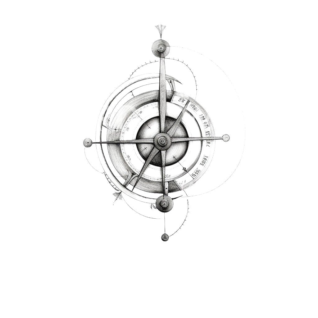 Unfinished Clockwork Abstract Tattoo Design