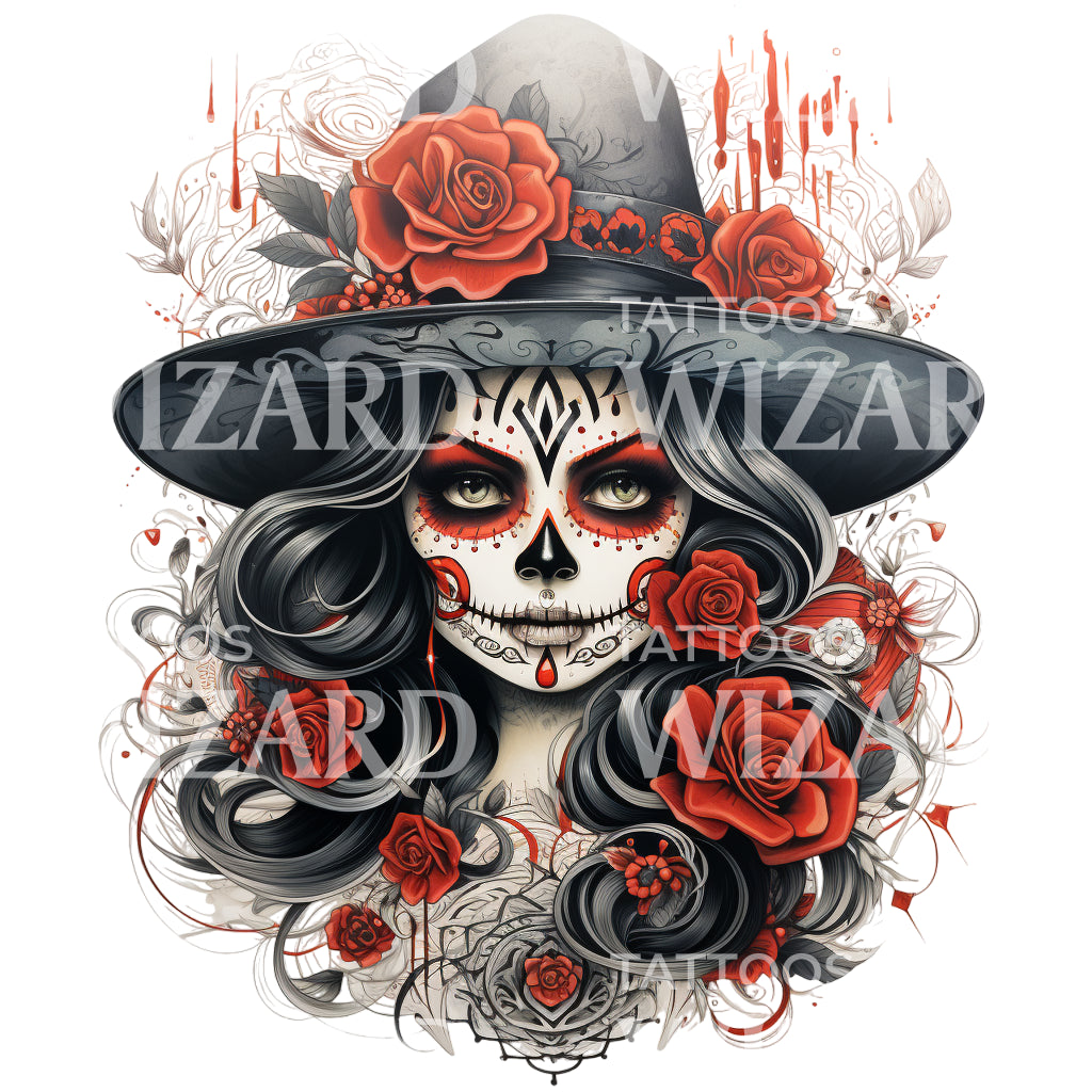 La Catrina Neo Traditional Tattoo Design