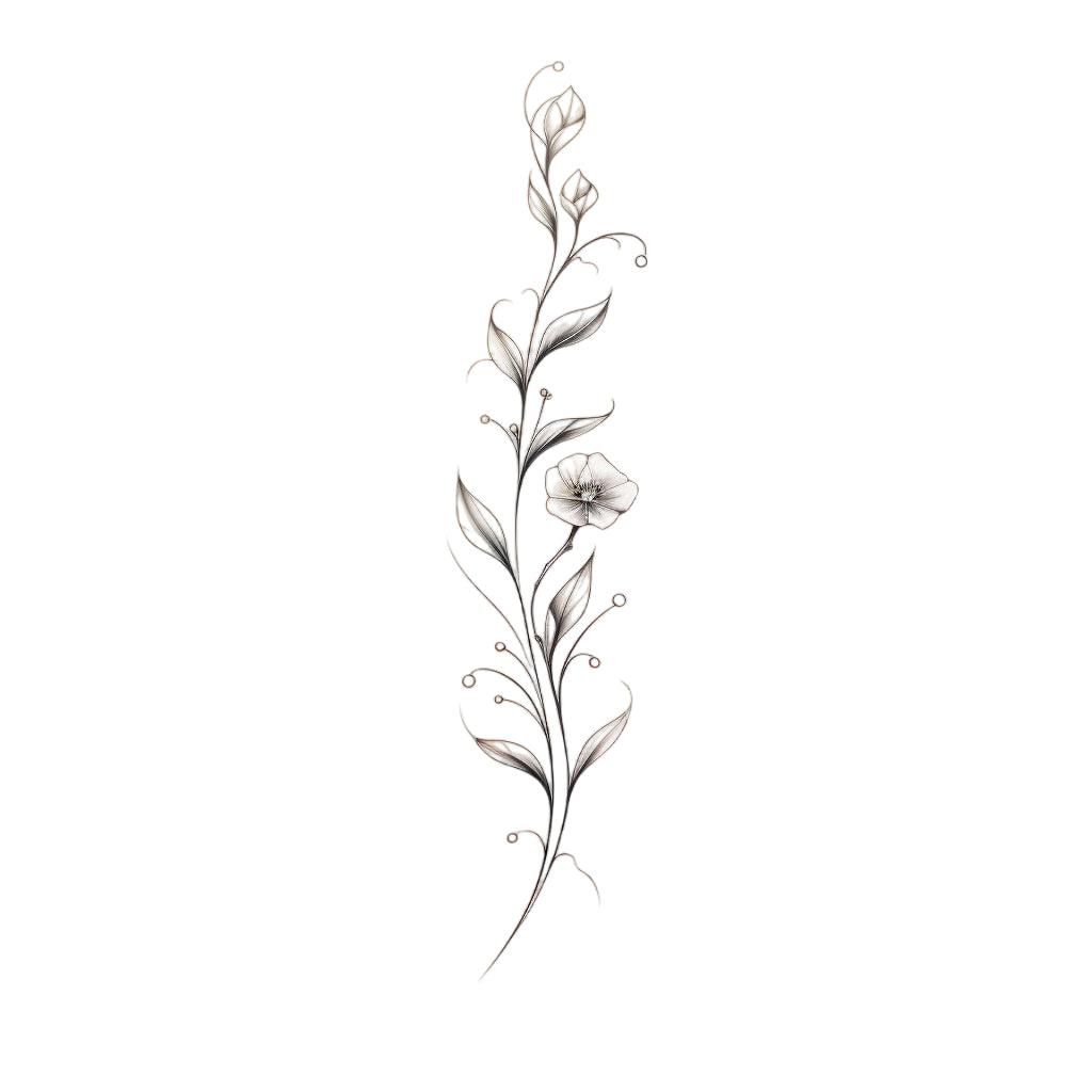 Cute and Delicate Flower Tattoo Design