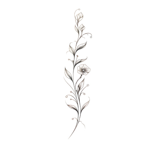 Cute and Delicate Flower Tattoo Design