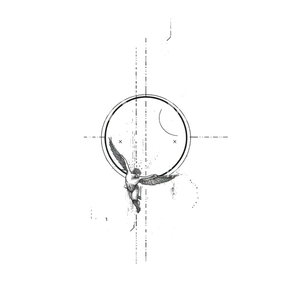 Minimalist Icarus Tattoo Design