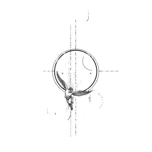 Minimalist Icarus Tattoo Design