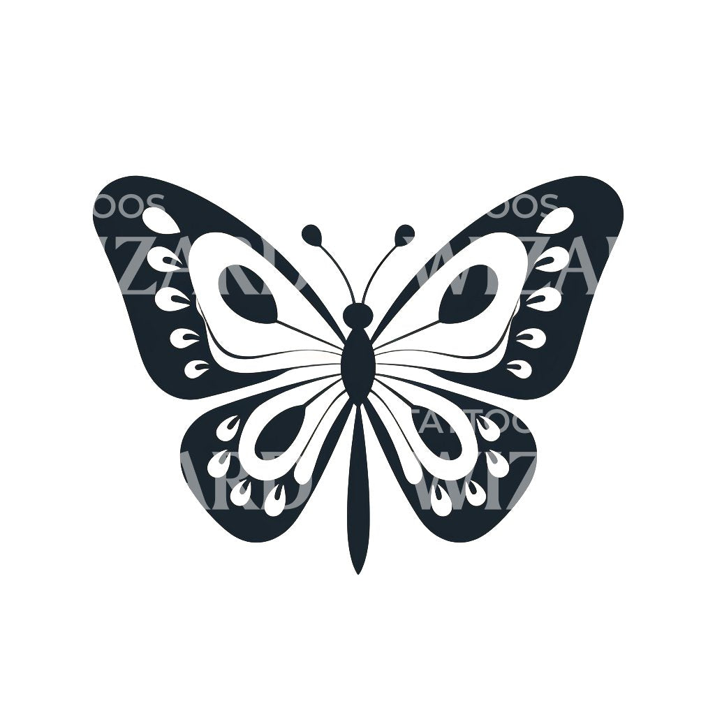 Simple Butterfly Tattoo Design