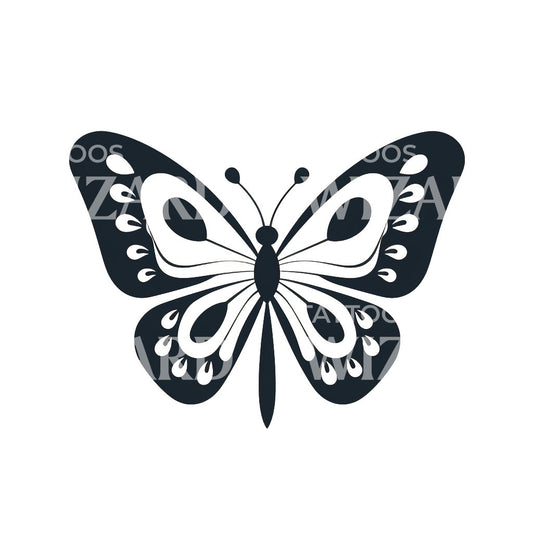 Simple Butterfly Tattoo Design