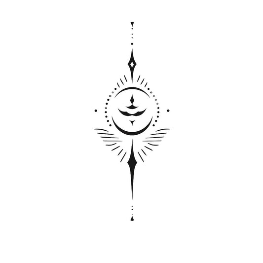 Hand Poke Abstract Sagittarius Tattoo Design