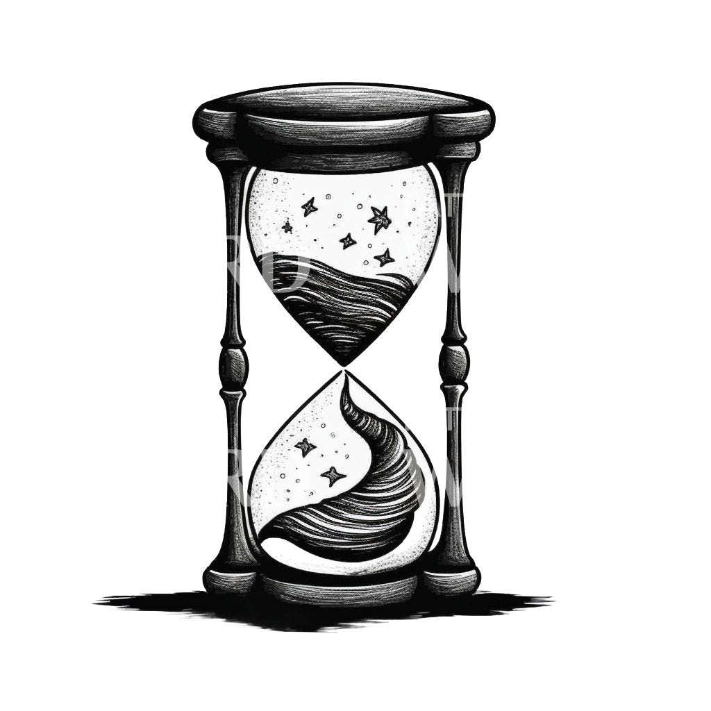 OldSchool Hourglass Tattoo Design