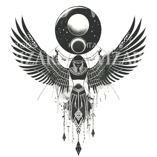 Egyptian Sky Goddess Nut Tattoo Design