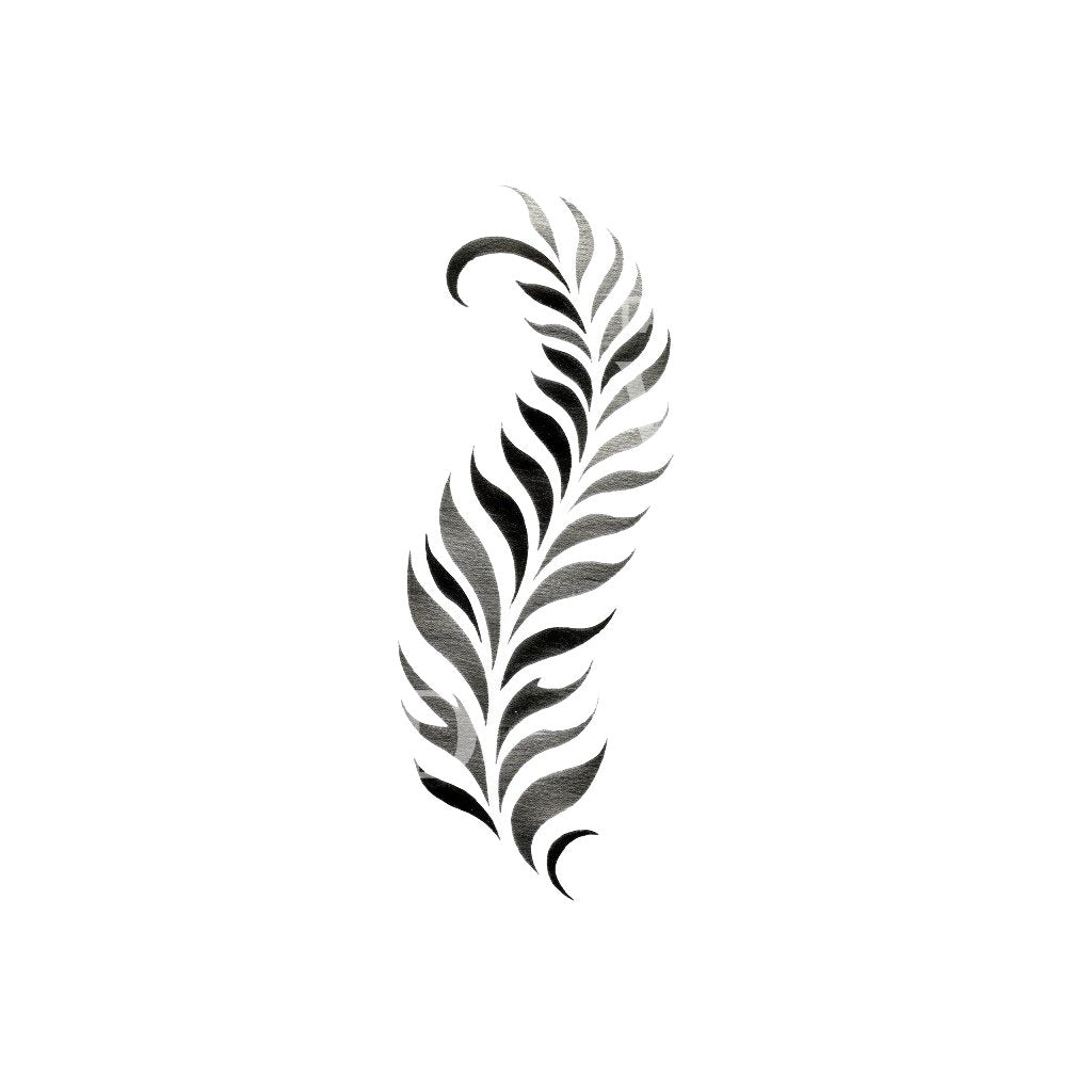 Ornamental Feather Abstract Tattoo Design
