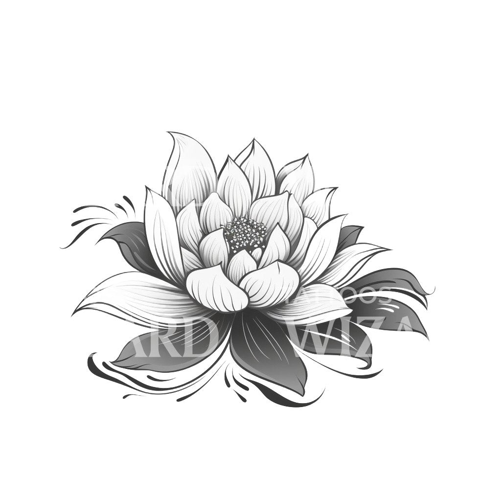 simple lotus flower design