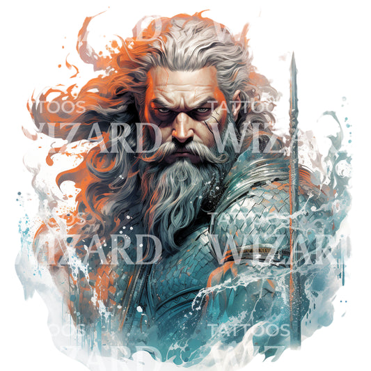 Aquaman Portrait Marvel Inspired Tattoo Design