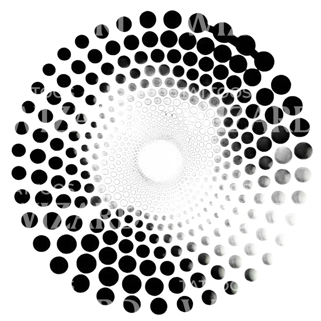 Dot Spiral Abstract Tattoo Design
