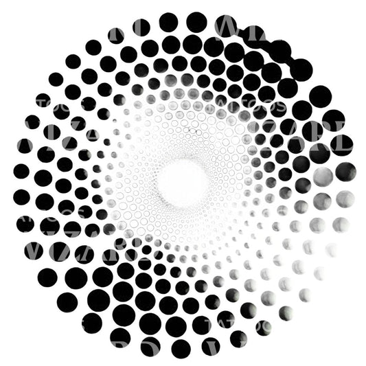 Dot Spiral Abstract Tattoo Design