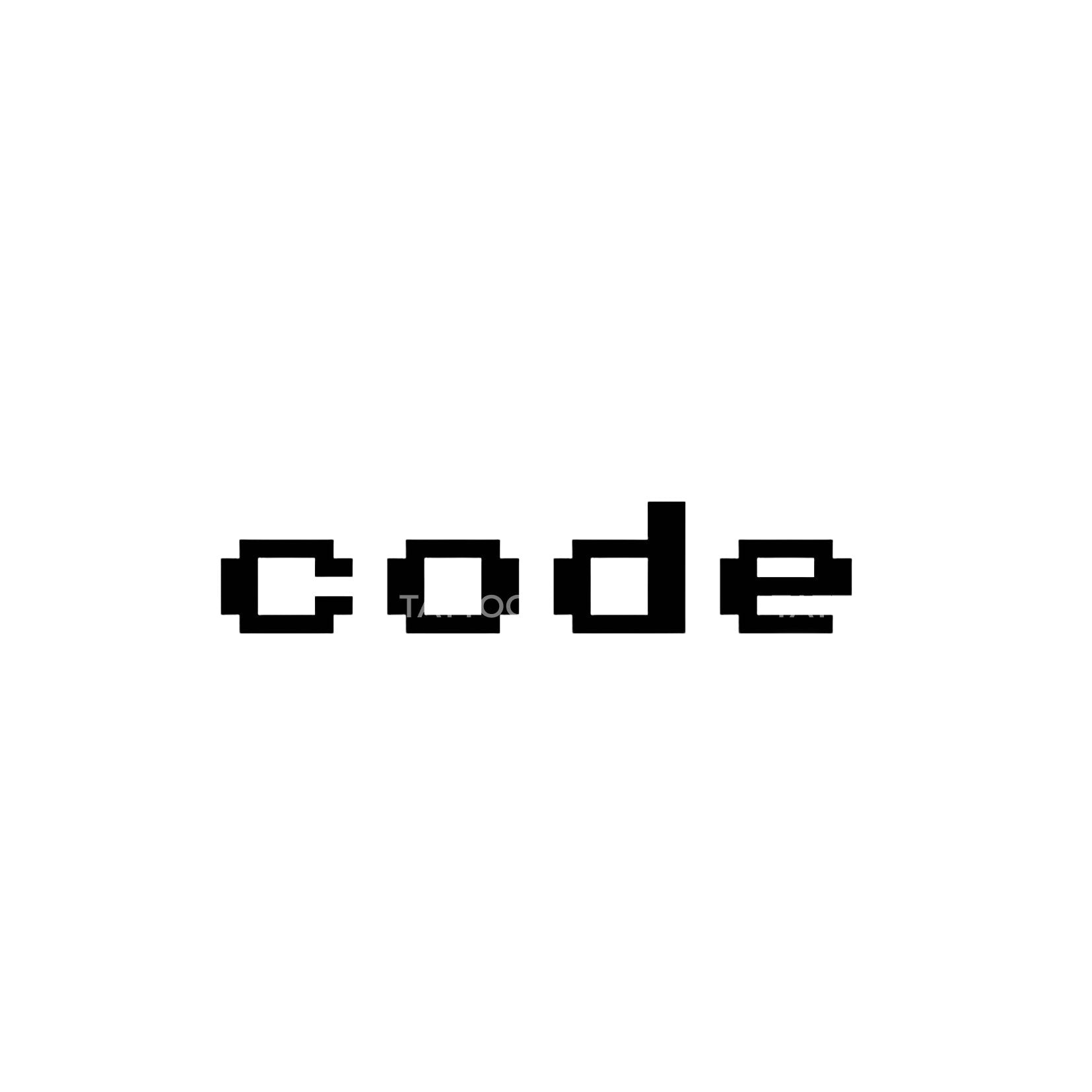 Code Lettering Tattoo Design – Tattoos Wizard Designs