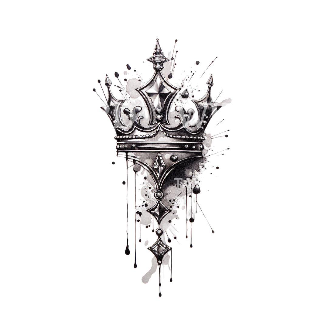 Sketch Crown Tattoo Design