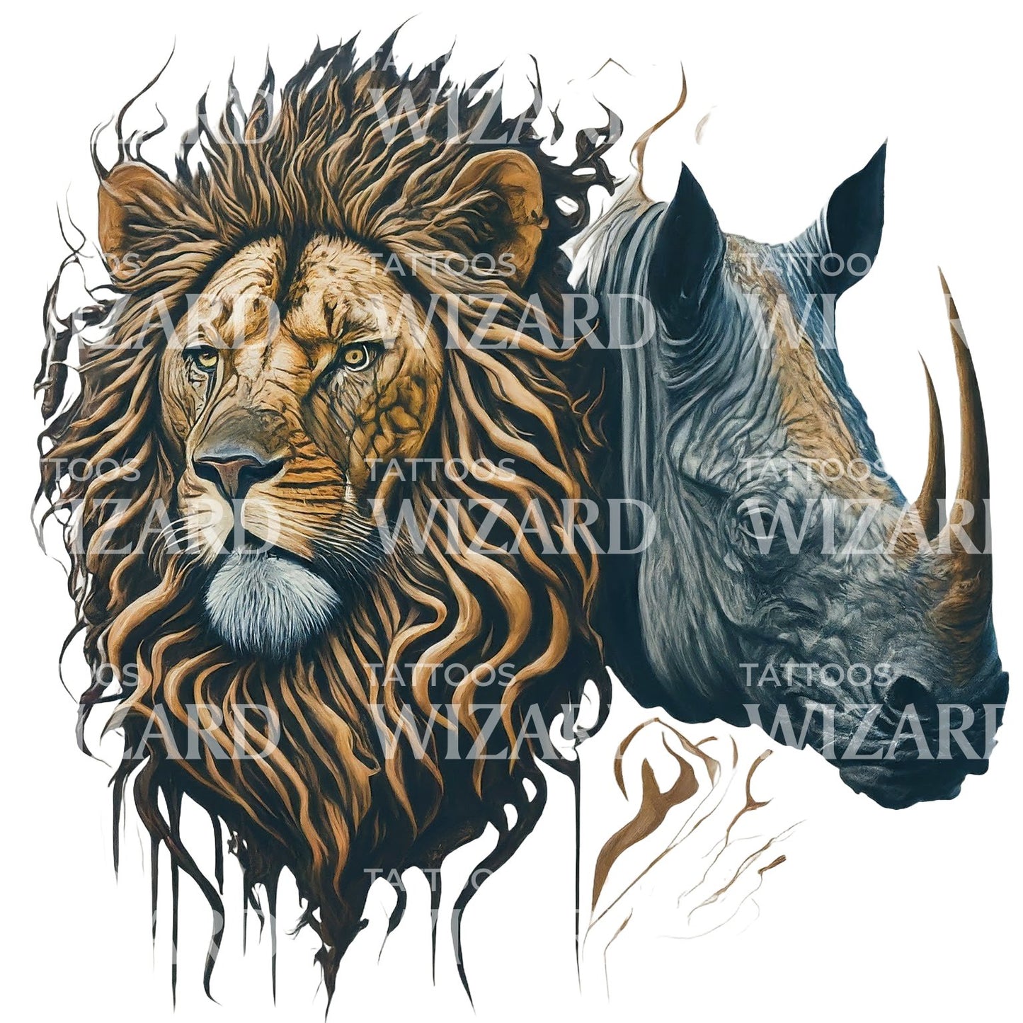 King Of The Wild Design Tattoo