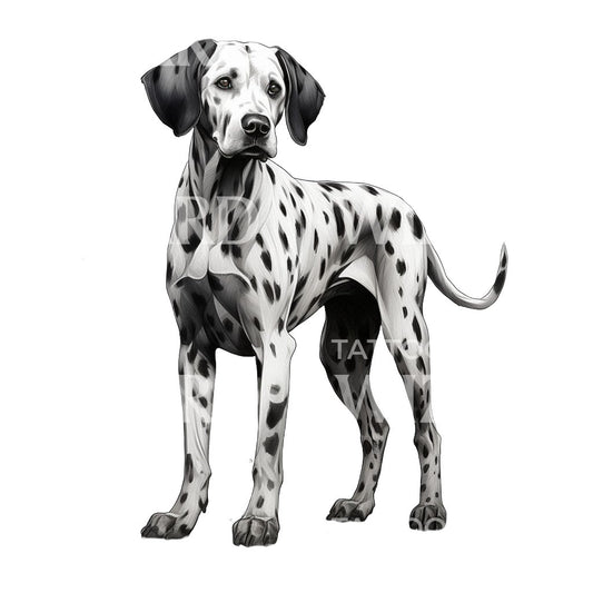 Standing Dalmatian Tattoo Design