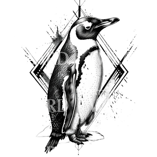 Sketch Penguin Tattoo Design