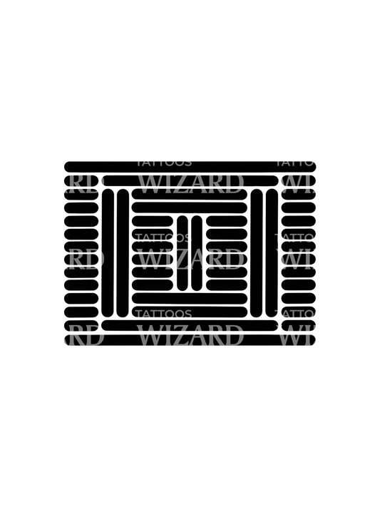Structures and Systems Abstract Tattoo Design