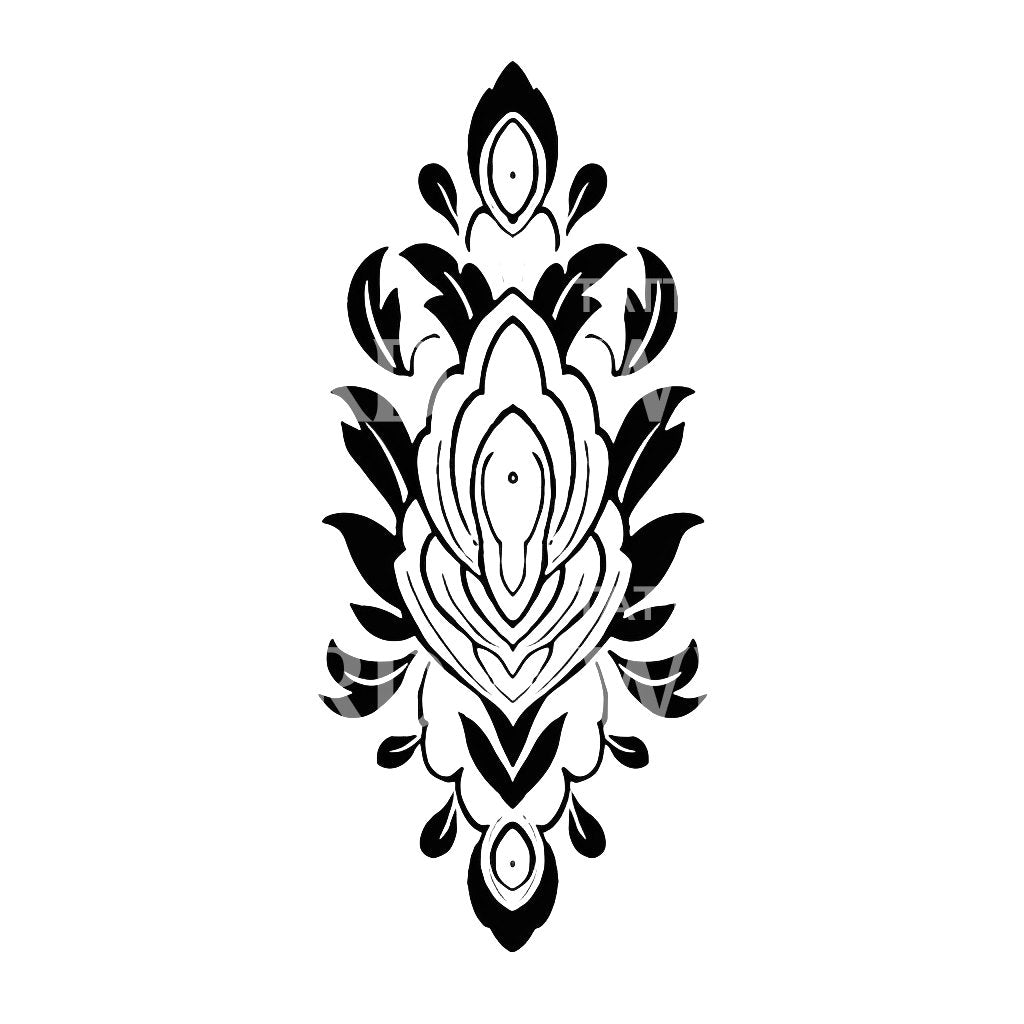 Feminin Flower Tattoo Design