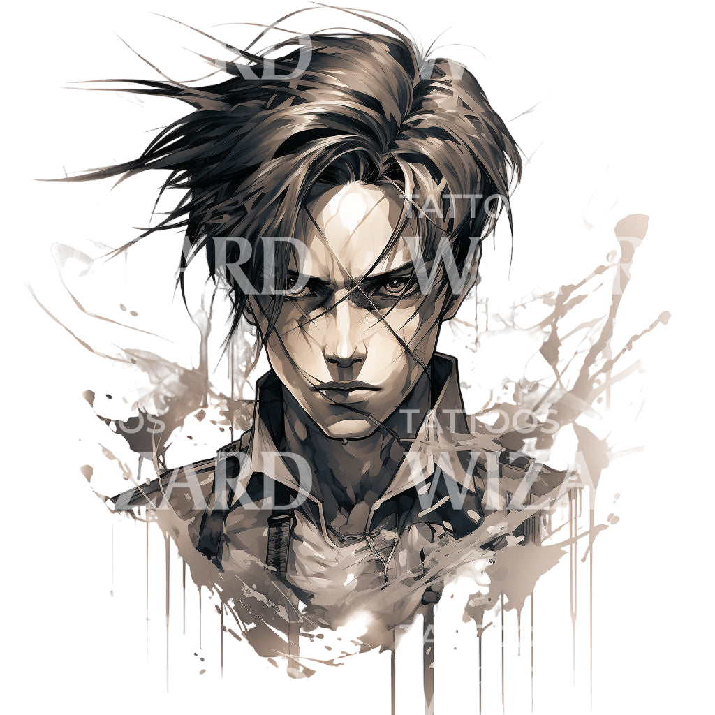 Levi Ackermann AOT Inspired Tattoo Design