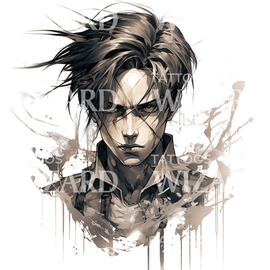 Levi Ackermann AOT Inspired Tattoo Design