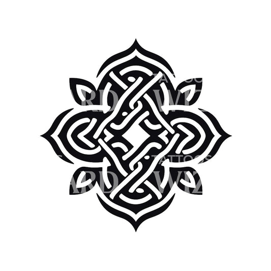 Blackwork Celtic Symbol Tattoo Design