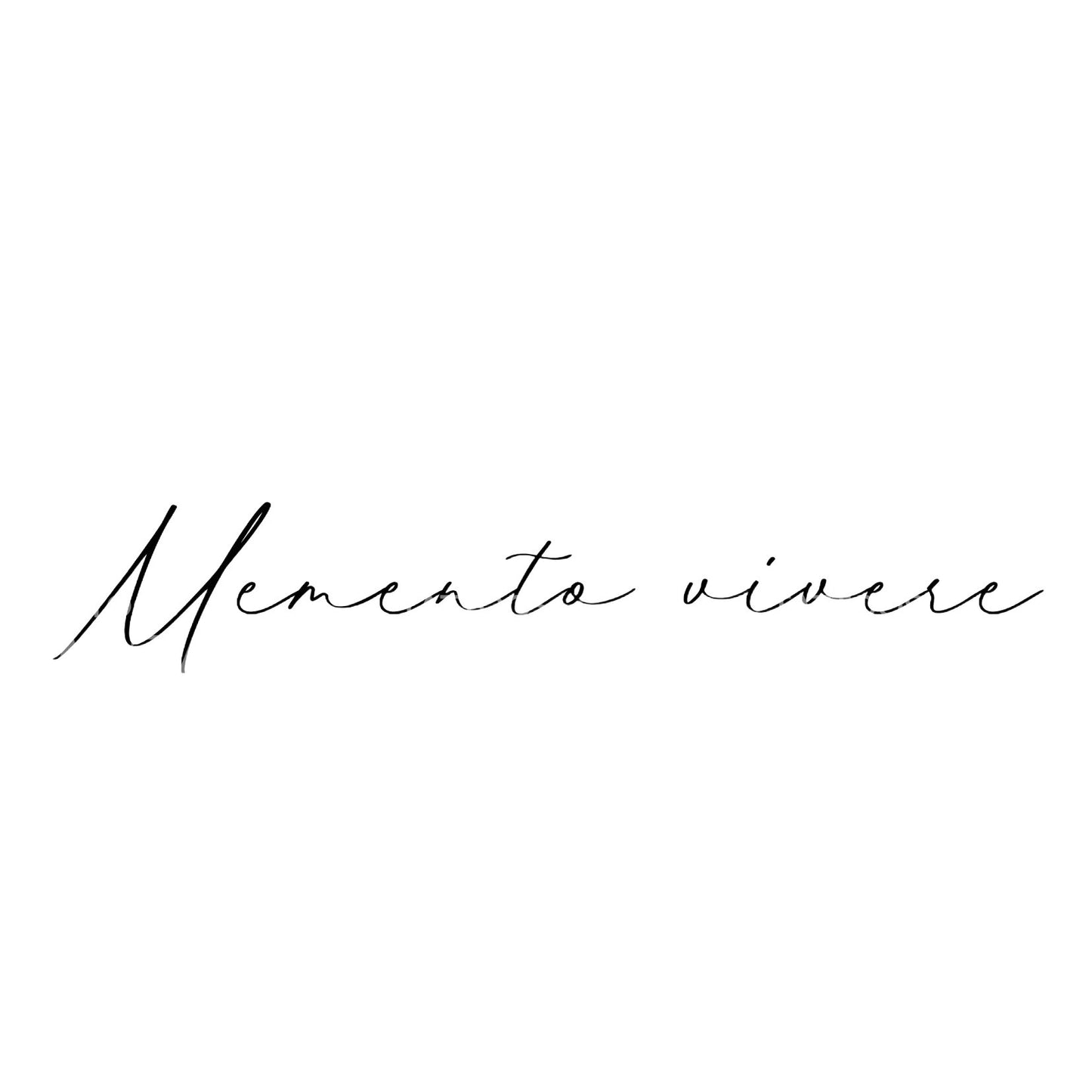 Memento Vivere Latin Fineline Quote Tattoo Design