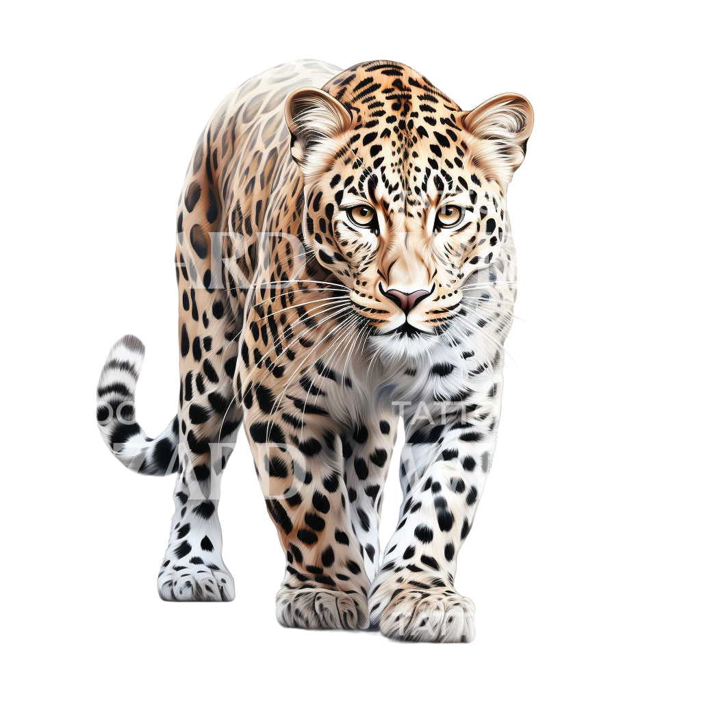 Illustrative Panther Tattoo Design