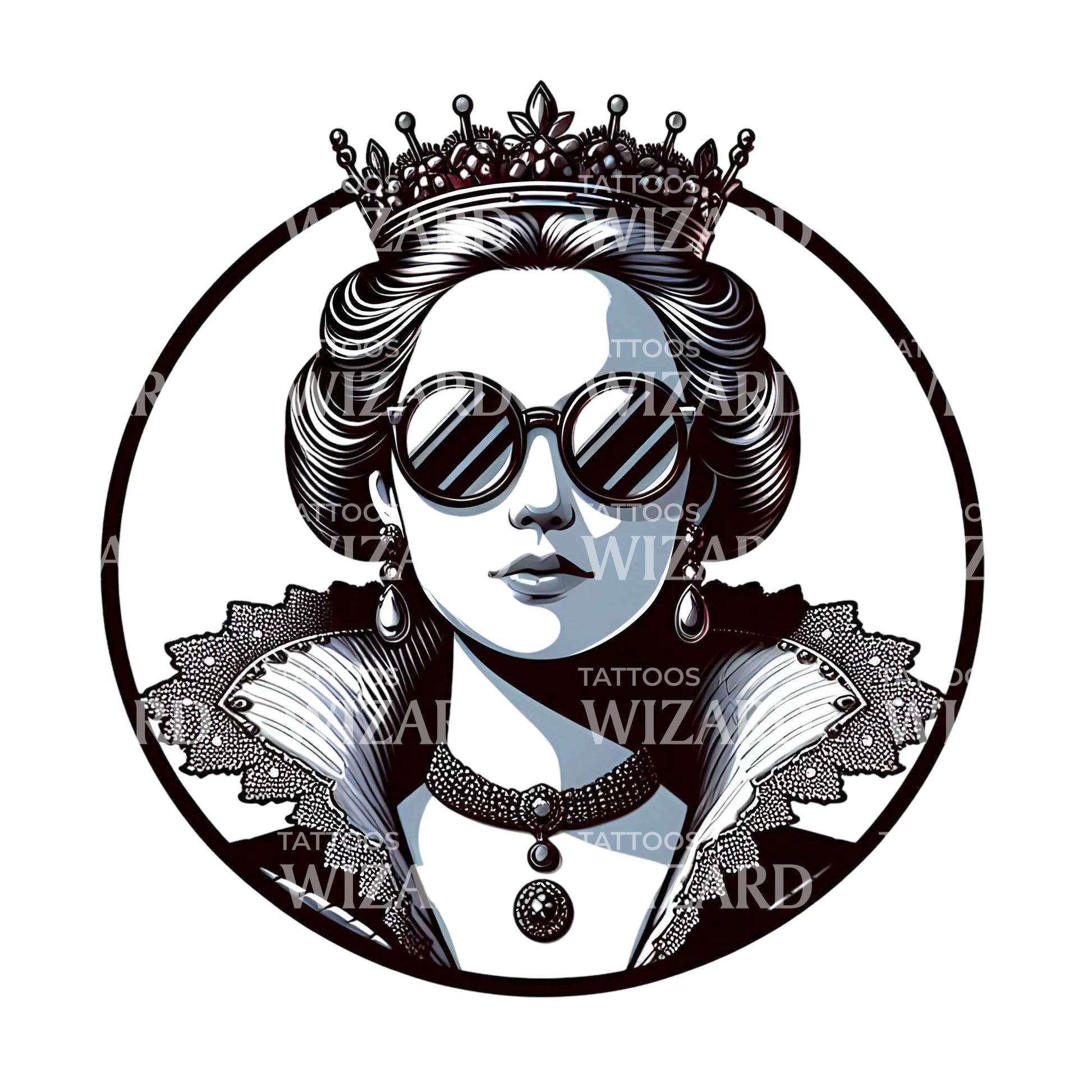 Retro Royal Swag Tattoo Design