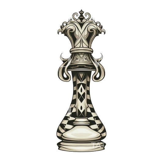 Chess King Tattoo Design