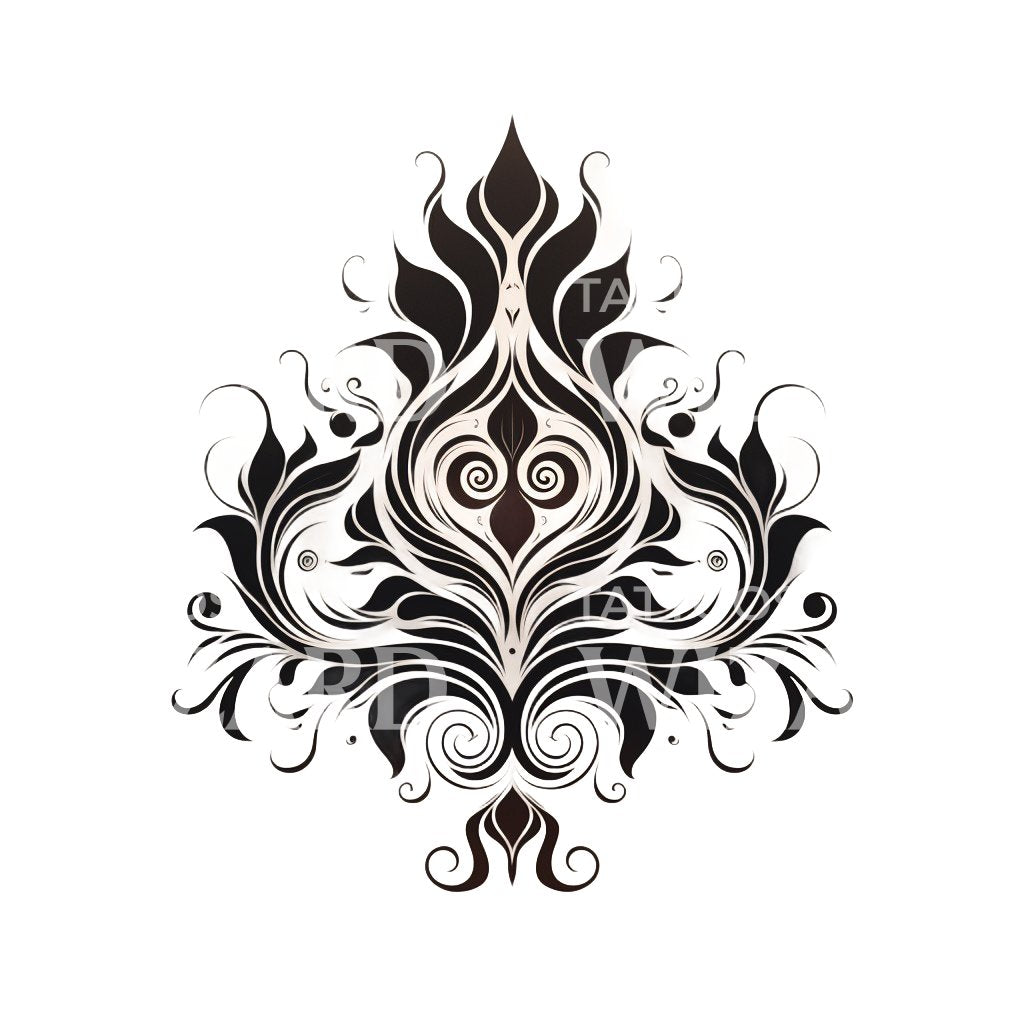 Symbolic Om Chakra Tattoo Design