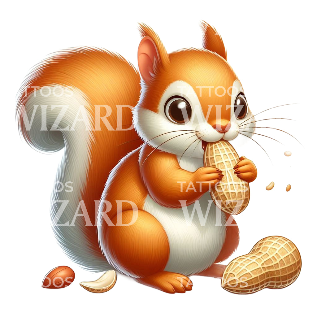 Chirping Squirrel Tattoo Idea