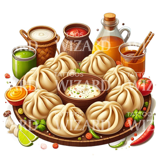 Plateful Of Momos Tattoo Idea