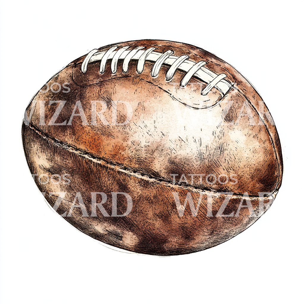 American Football Classic Tattoo Design