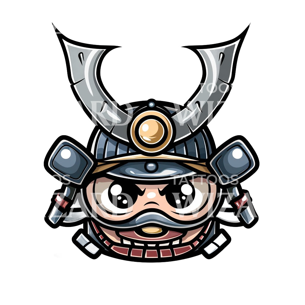 Baby Samurai Tattoo Design
