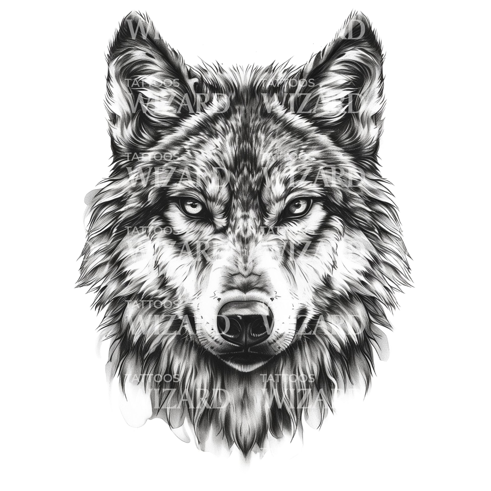 Canis Lupus Wolf Tattoo Design
